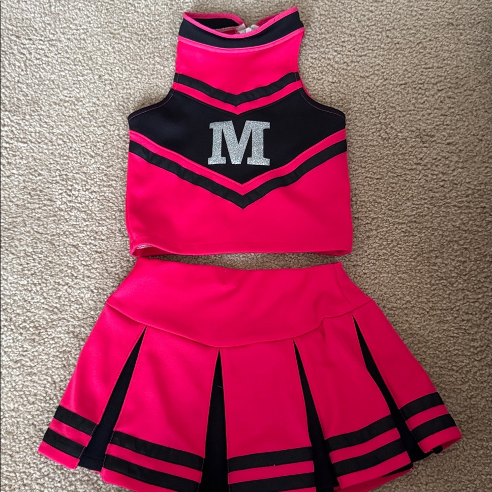 Pink and Black Cheerleader Outfit